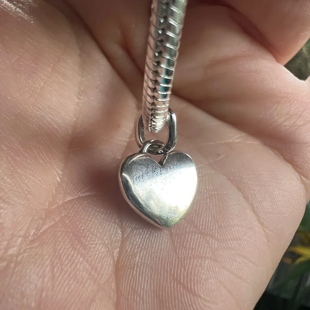 Heart Charm with Blue Accents